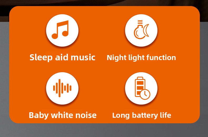 White Noise Sleep Device with Intelligent Warm Light | Infant Soothing Sleep Aid & Music Machine