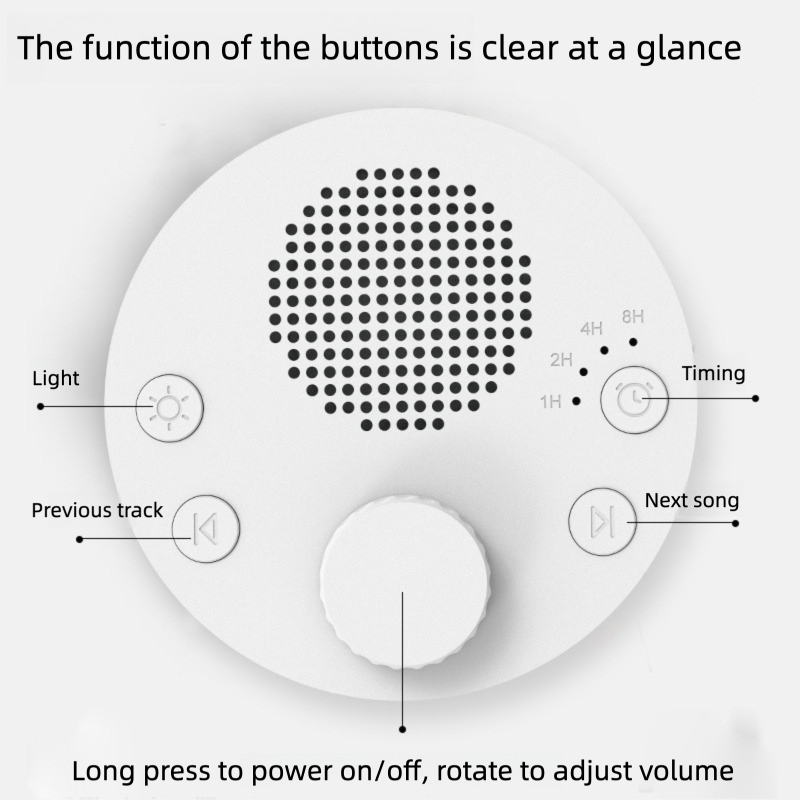 White Noise Sleep Device with Intelligent Warm Light | Infant Soothing Sleep Aid & Music Machine