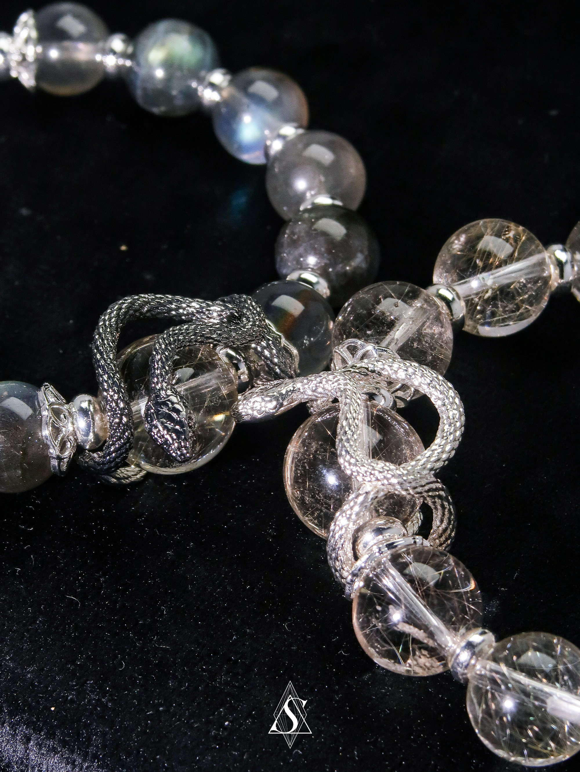 Love of the Spirit Snake Bracelets | Couple’s Healing Jewelry | Eternal Bond | Spiritual Crystal Snake Energy