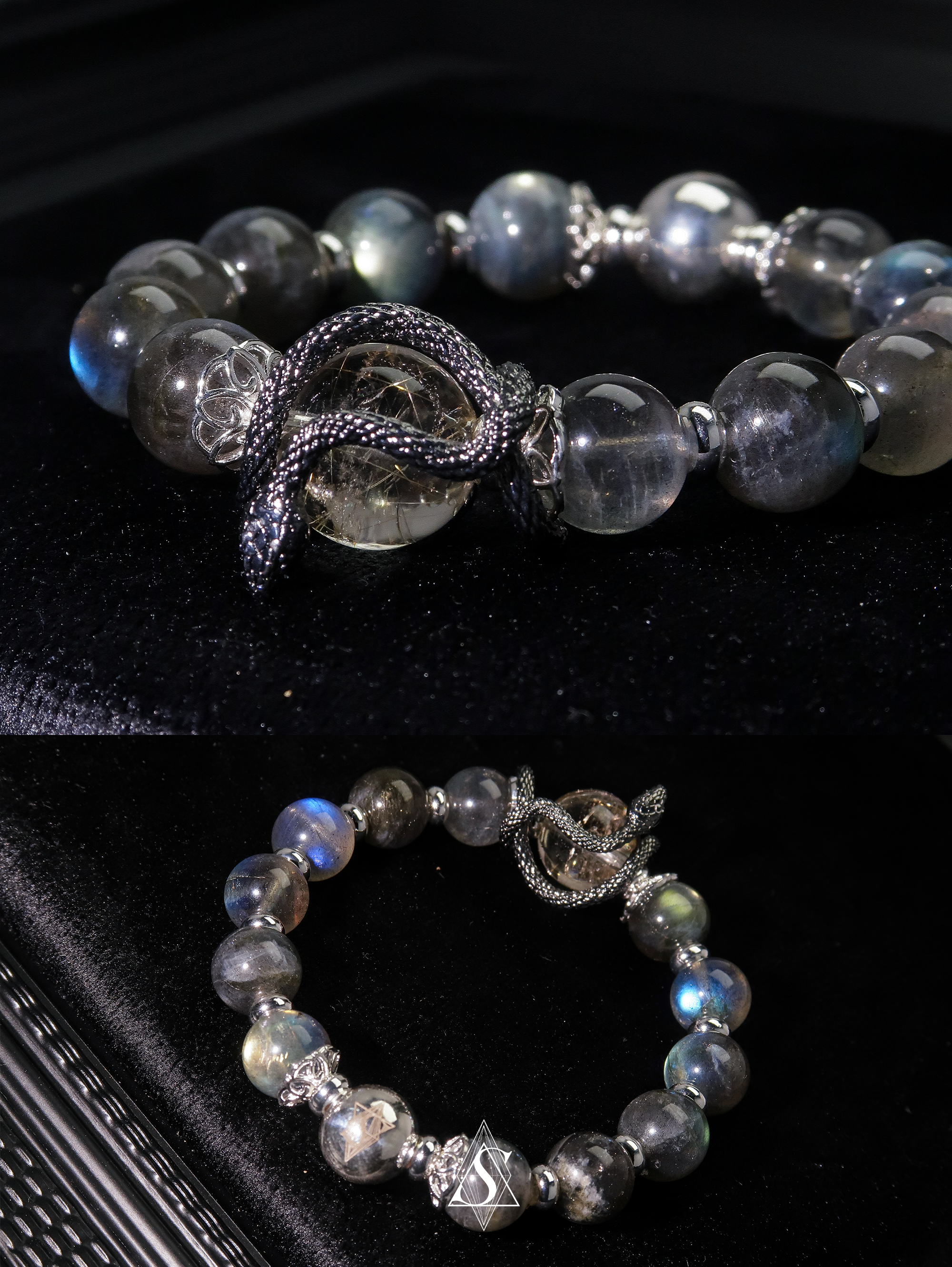 Love of the Spirit Snake Bracelets | Couple’s Healing Jewelry | Eternal Bond | Spiritual Crystal Snake Energy