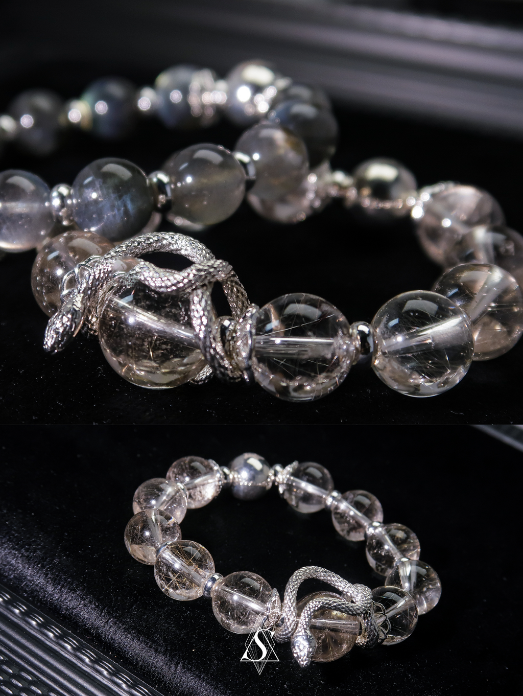 Love of the Spirit Snake Bracelets | Couple’s Healing Jewelry | Eternal Bond | Spiritual Crystal Snake Energy