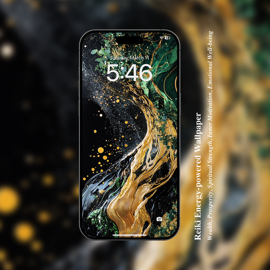 Energized Harmony HD Wallpaper - Wealth Manifestation & Prosperity Energy Flow, Ideal for Mobile