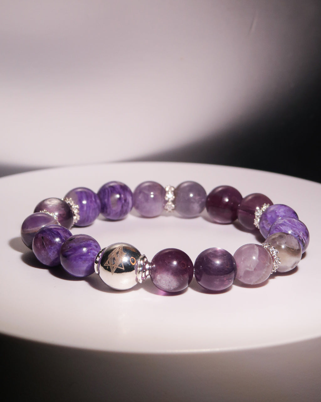 Third Eye Chakra Healing Bracelet - "Nyra of Third Eye" | Intuition & Spiritual Insight Activation | Awaken Inner Wisdom | Gemstone Energy Jewelry