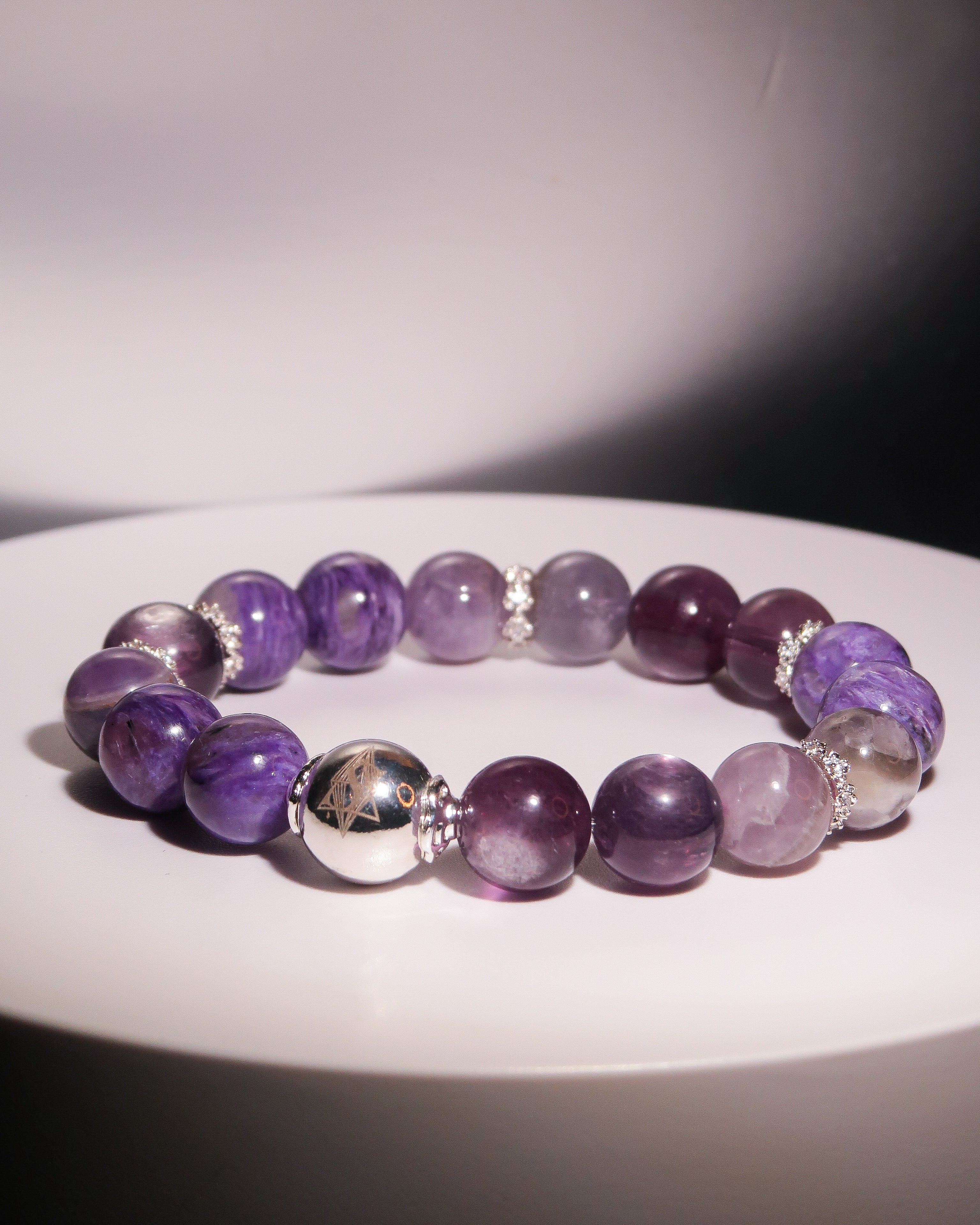 Third Eye Chakra Healing Bracelet - "Nyra of Third Eye" | Intuition & Spiritual Insight Activation | Awaken Inner Wisdom | Gemstone Energy Jewelry