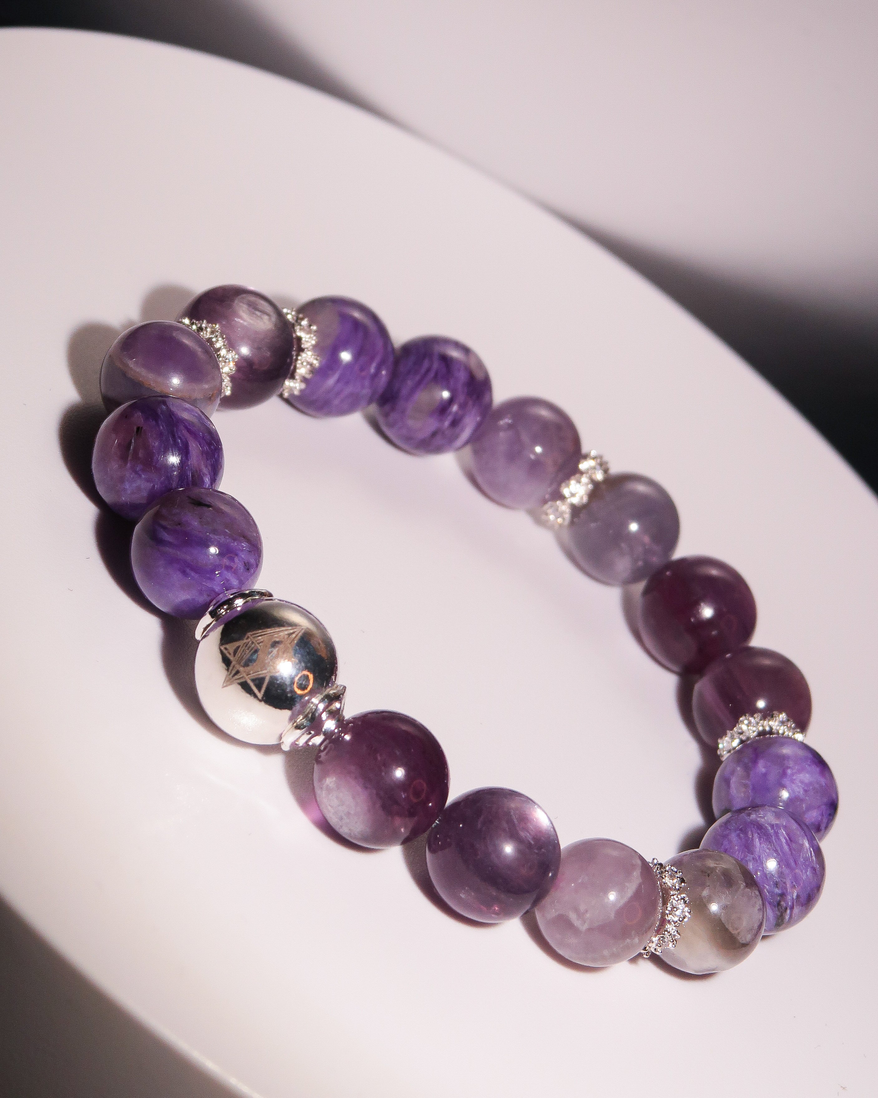 Third Eye Chakra Healing Bracelet - "Nyra of Third Eye" | Intuition & Spiritual Insight Activation | Awaken Inner Wisdom | Gemstone Energy Jewelry