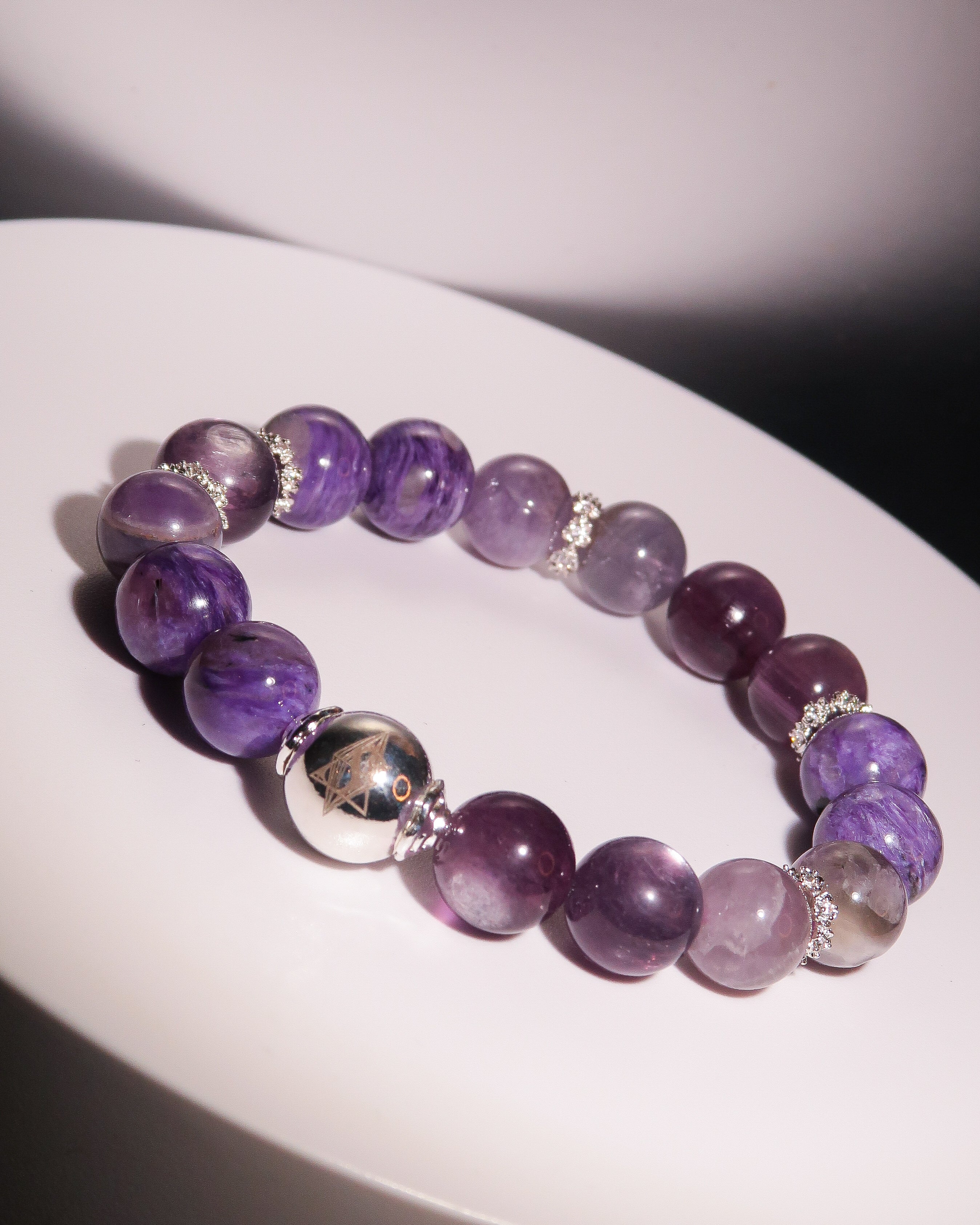Third Eye Chakra Healing Bracelet - "Nyra of Third Eye" | Intuition & Spiritual Insight Activation | Awaken Inner Wisdom | Gemstone Energy Jewelry