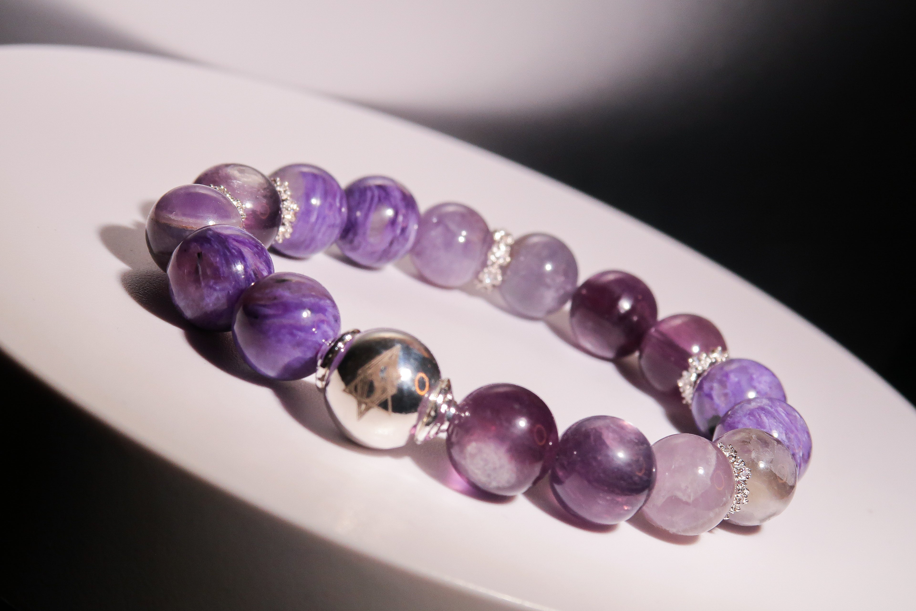 Third Eye Chakra Healing Bracelet - "Nyra of Third Eye" | Intuition & Spiritual Insight Activation | Awaken Inner Wisdom | Gemstone Energy Jewelry
