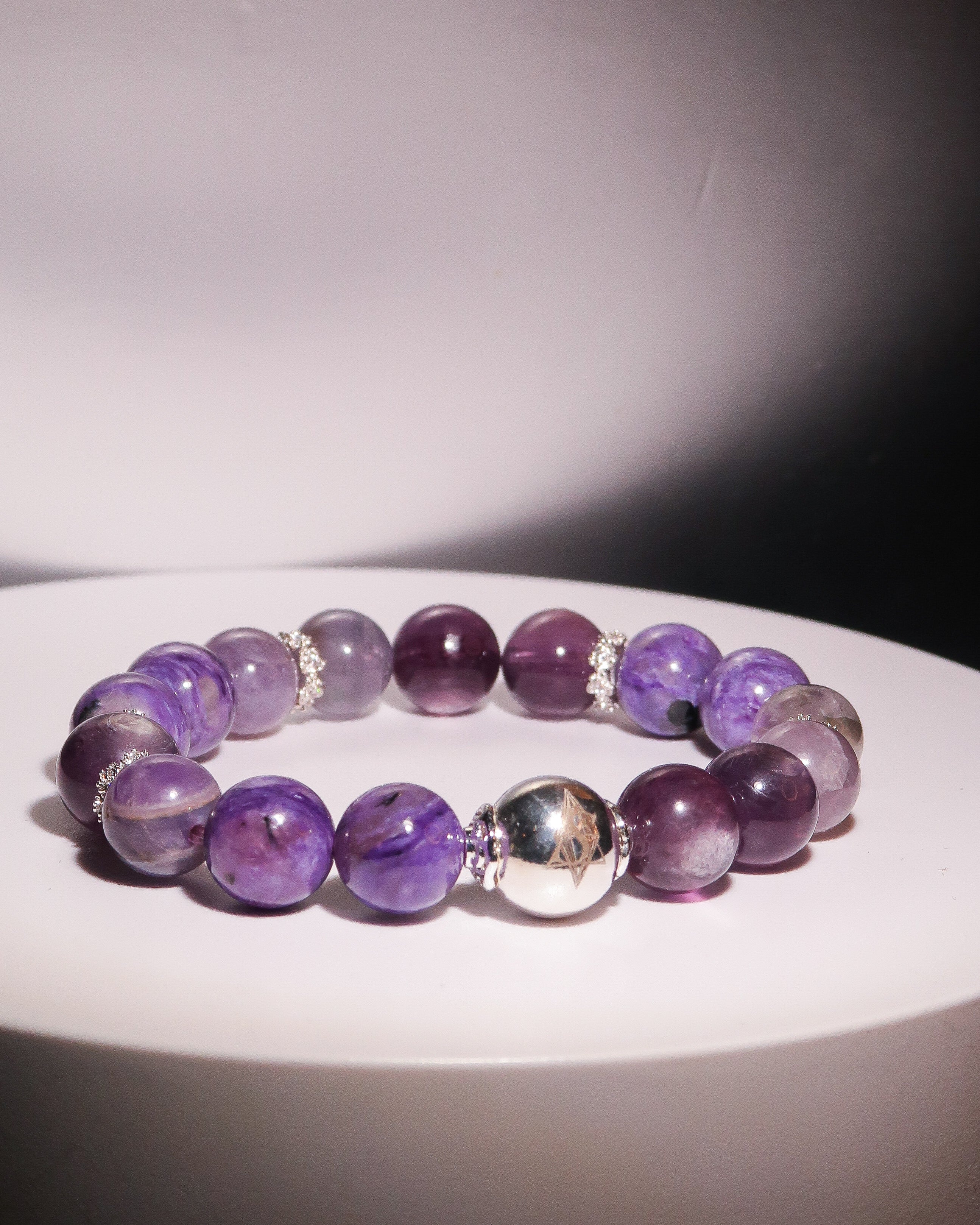 Third Eye Chakra Healing Bracelet - "Nyra of Third Eye" | Intuition & Spiritual Insight Activation | Awaken Inner Wisdom | Gemstone Energy Jewelry