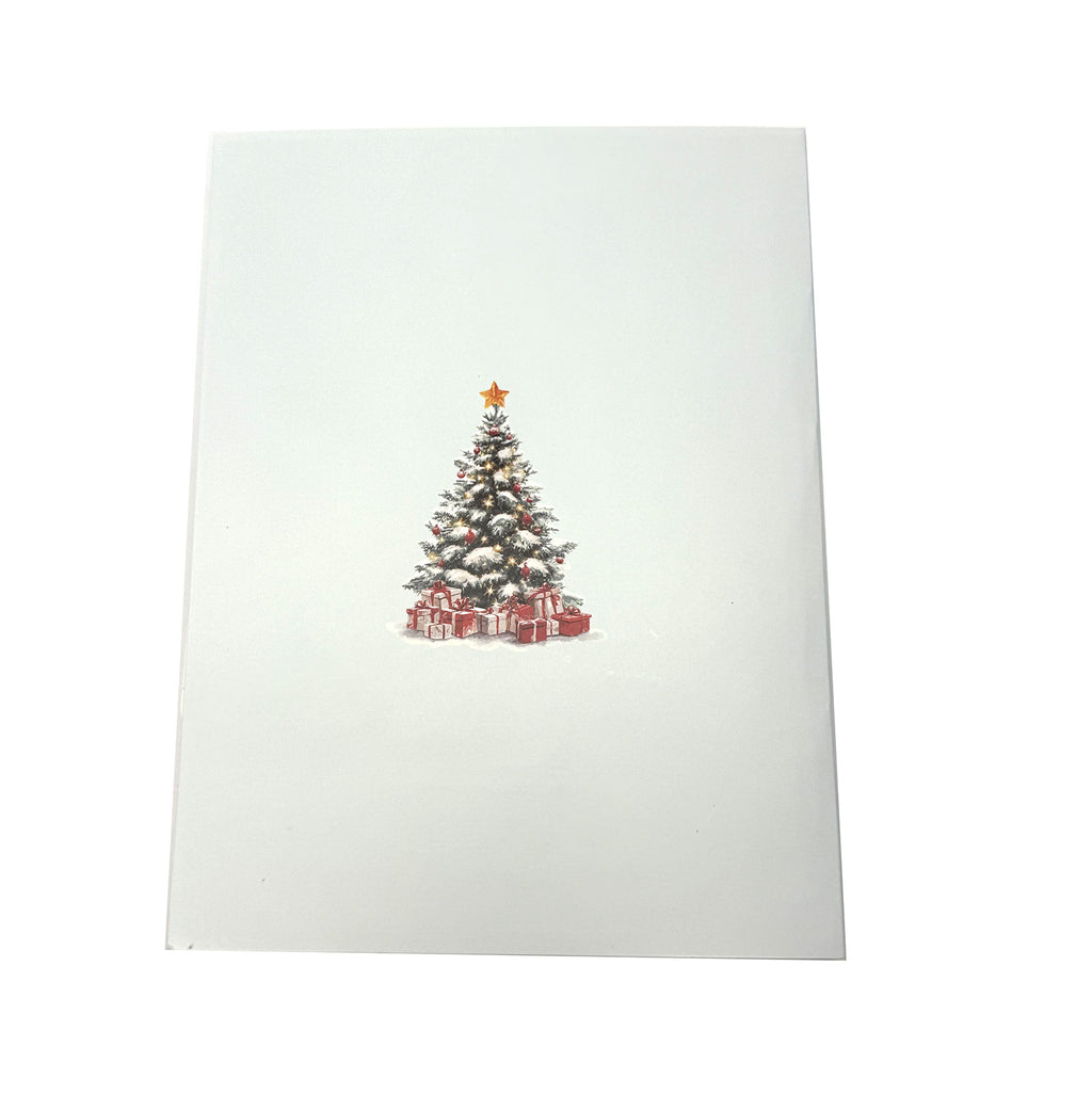 3D Snowman Pop-Up Christmas Card | Handmade Night City & Winter Forest Holiday Gift