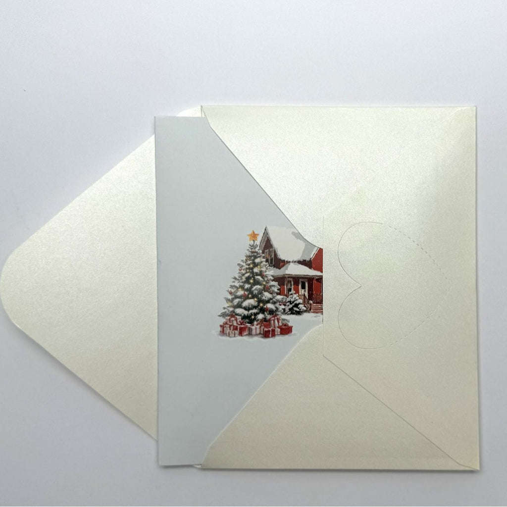 3D Snowman Pop-Up Christmas Card | Handmade Night City & Winter Forest Holiday Gift